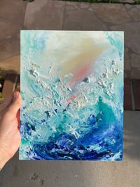 Image 3 of “angels among the waves” oil on wood 8 x 10 inches