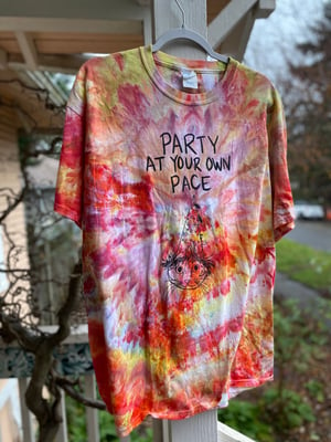 Image of XL Party At Your Own Pace Tie Dye Shirt 4