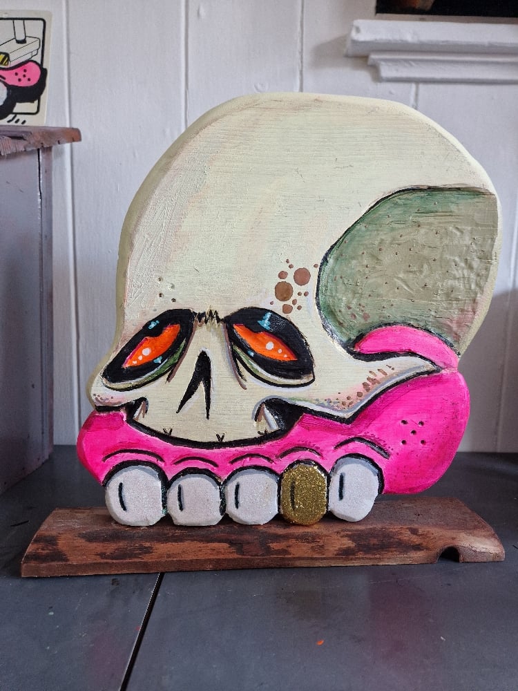 wooden Skullpture relief 