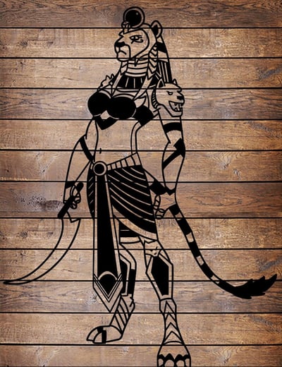 Image of Sekhmet Egyptian Warrior Goddess of Healing Silicone Mold 