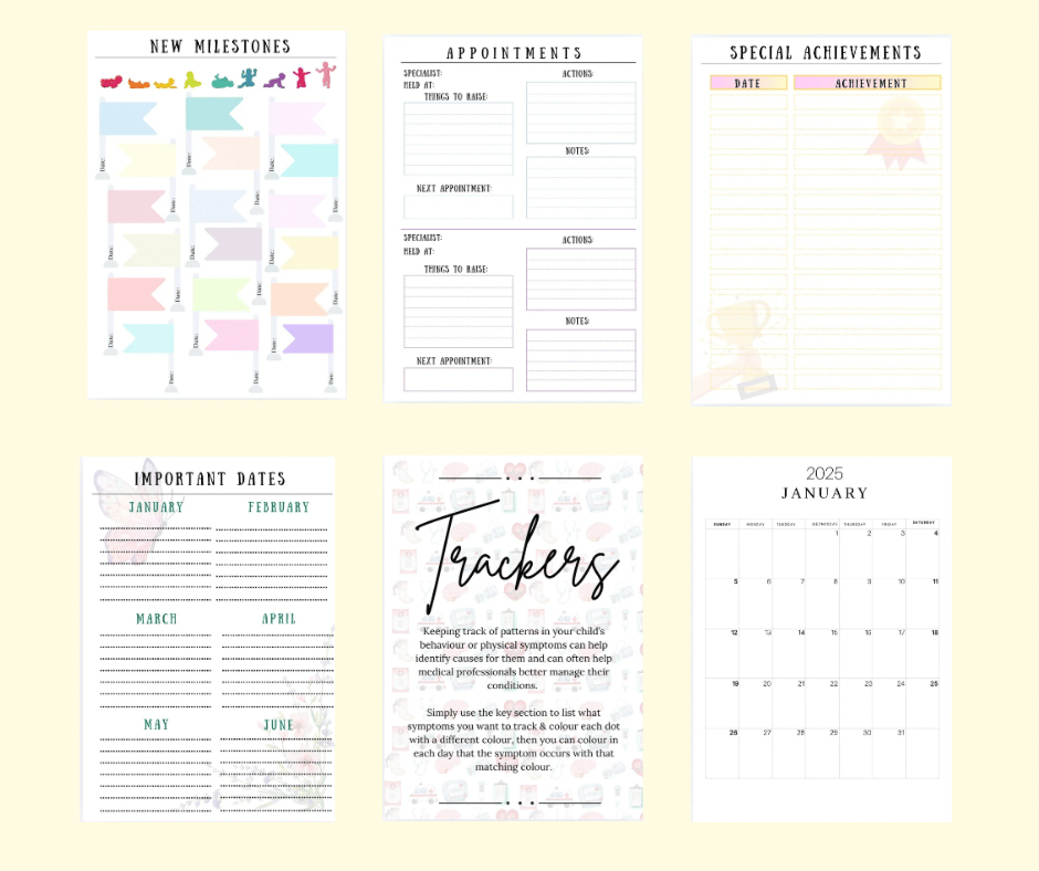 2025 SEN Parenting planner Printable