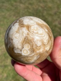 Image 10 of Amber Calcite Sphere | #2972