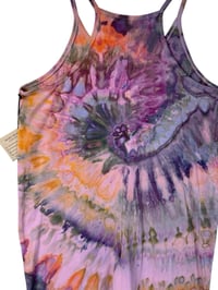 Image 5 of L/XL Cotton Blend Knit Pocket Jumpsuit in Appalachian Sunset Spiral Ice Dye