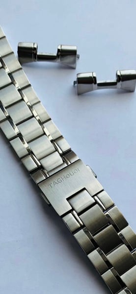 Image of Tag Heuer stainless steel gents watch strap,band,bracelet,curved lugs,18mm,22mm,24mm,new