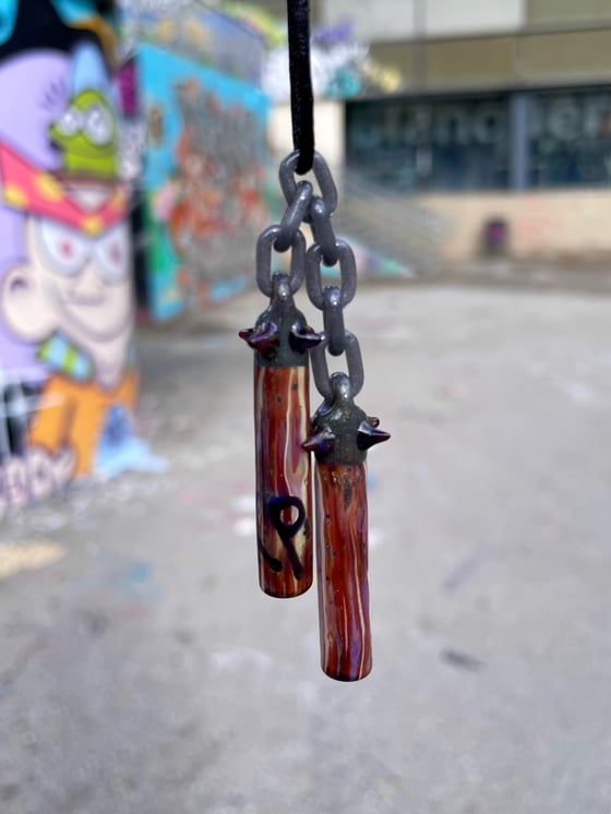 Image of KENNY’S NUNCHUCKS glass pendant 