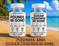 Image 1 of POUNDS BE GONE AND SUGAR CRAVINGS BE GONE SYSTEM IN HERBAL CAPSULES OR TEA
