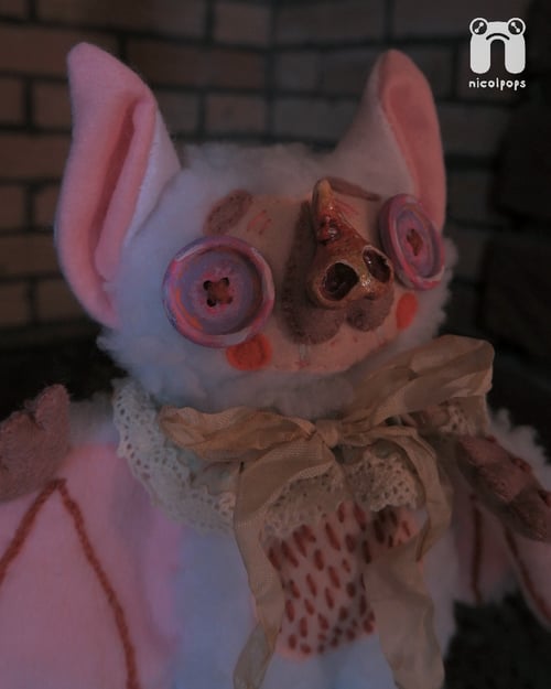 Image of Ghost the bat fibre beast doll