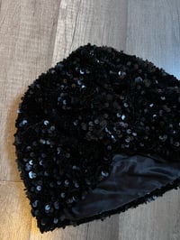 Image 2 of Black sequins turban