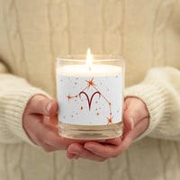 Aries Zodiac Glass jar soy wax candle