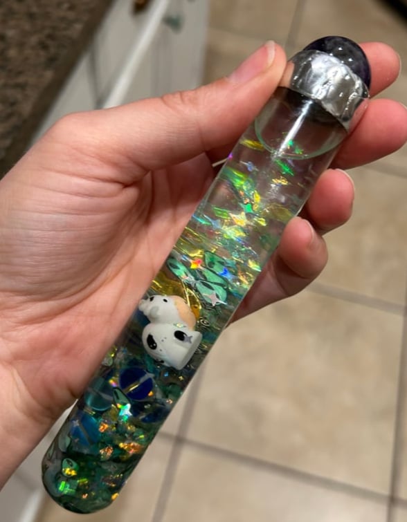 Image of Amethyst topped Alien Vial