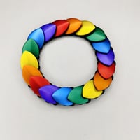 Image 2 of Rainbow Linear Scale Stretch Bracelet