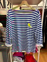 Image 1 of stripe lemon appliqué top