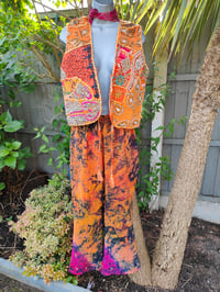 Image 2 of Glitter BELL bottoms- orange and pink