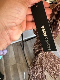 Image 3 of NWT fashion nova sheer leopard jumper 