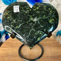 Image 1 of Kambaba Jasper Heart on Stand (48A)