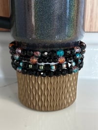 Image 4 of Western Glam Black and Gold Tumbler Bracelet Stack
