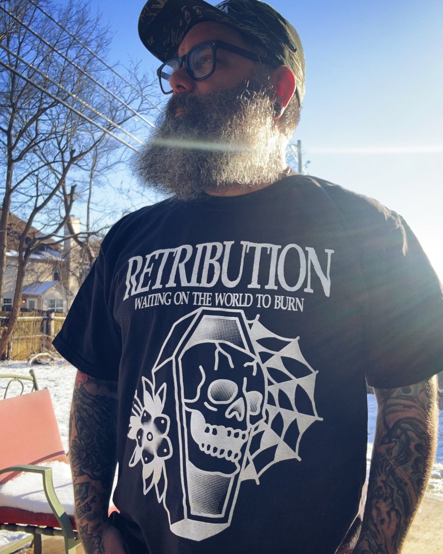 Image of Retribution Coffin T-Shirt