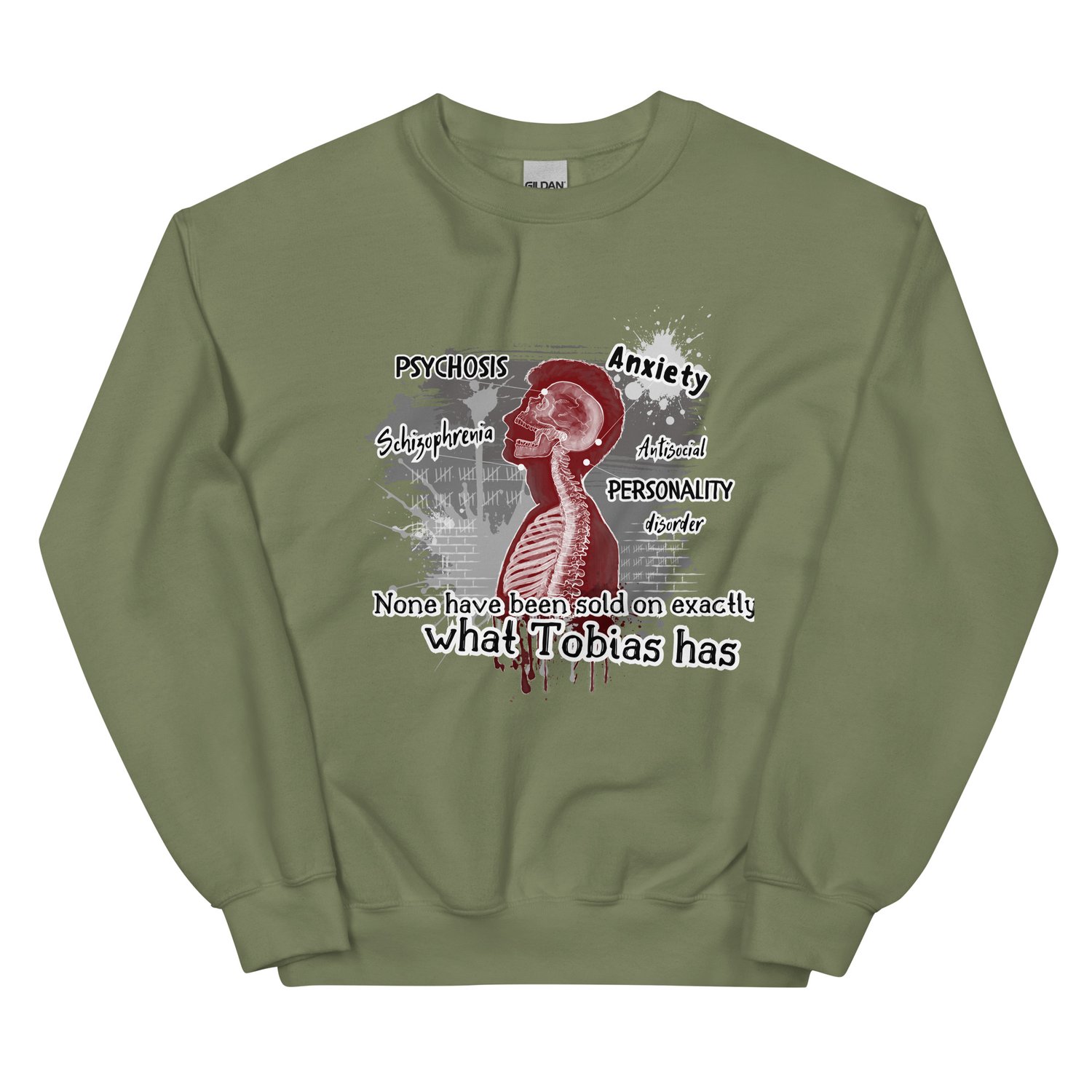 Image of Officially licensed Leigh Rivers Psychotic obsession Tobias Unisex Sweatshirt