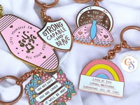 Image 1 of Mental Health Lux Enamel Keychains