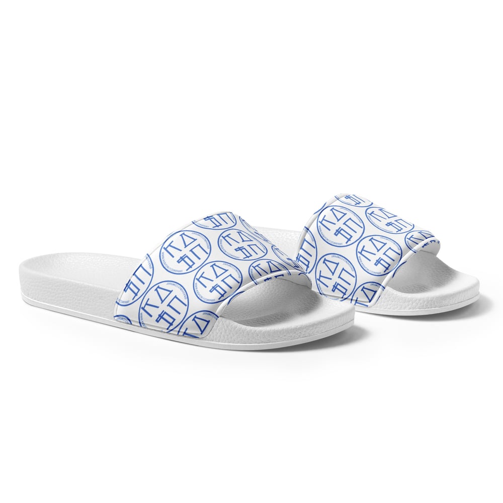 Image of KASHONLY PATTERN WOMEN'S SLIDES-WHITE