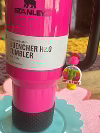 Image 3 of Neon Tumbler handle charm ( cactus)