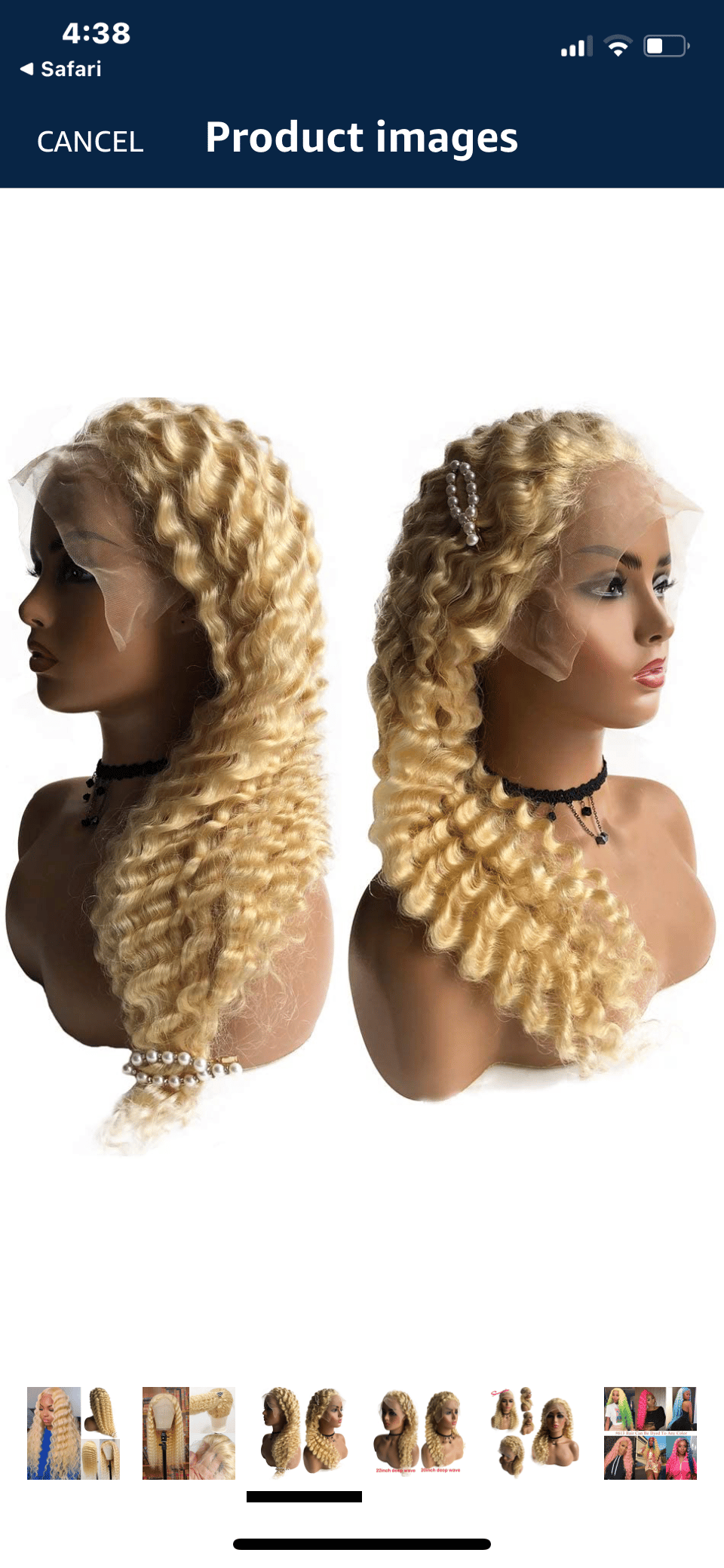 Image of 613 Deep Wave Lace Frontal Wig