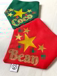 Image 2 of Xmas Stars Personalised Bandana 
