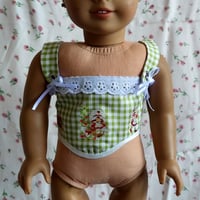 Strawberry shortcake corset greem gingham