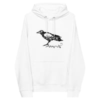 Image 1 of Rook/Unisex White / Black eco raglan hoodie