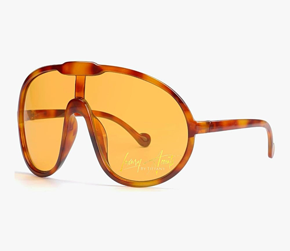 Image of LUXURY ACCENTS “SIGNATURE” goggles (tortoise frame) orange tint