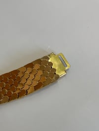 Image 5 of Golden Reverie  Vintage Elastic Belt with Cameo Clasp