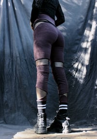 Image 3 of KILA Leggings, purple fleece