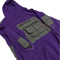 Image 5 of (L-XL) Nike Grey into Purple Hoodie Vest Series "Blair" 534
