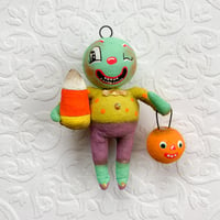 Image 1 of Green Goblin with Candy Corn and Jack O' Lantern I