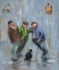 Pause For A Chat *ORIGINAL OIL PAINTING* 