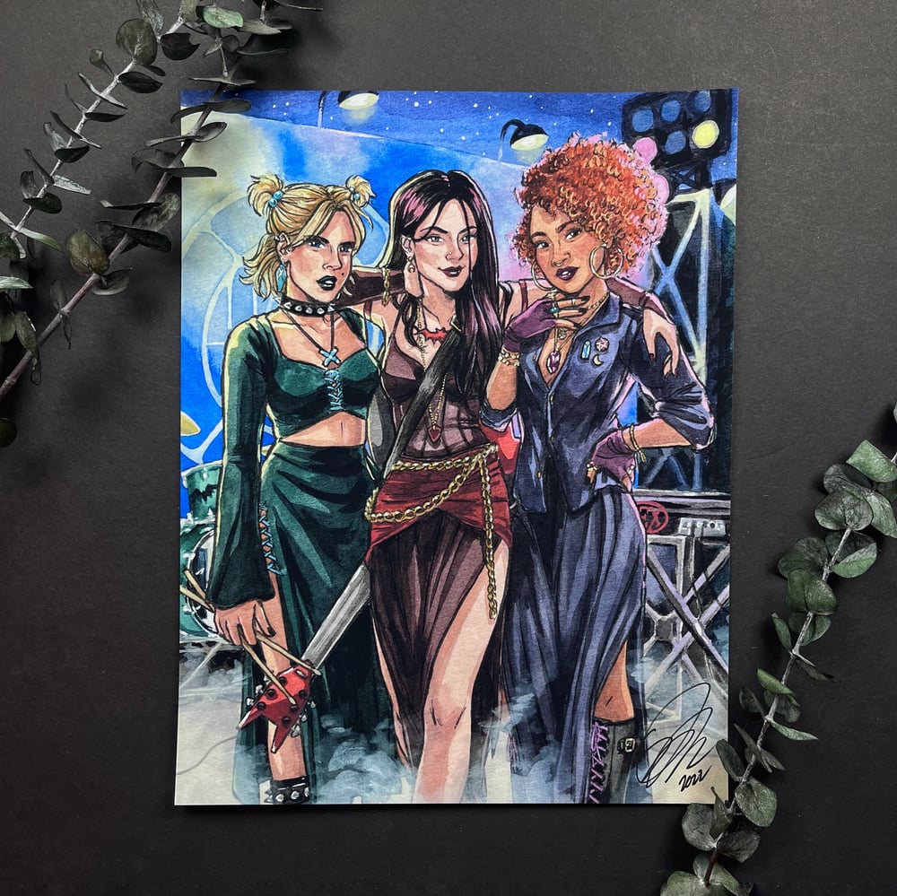 Hex Girls Signed Watercolor Print