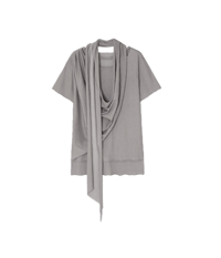 Image 5 of Scarfed T-shirt Light Grey