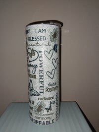 Image 1 of Inspirational Glitter Tumbler