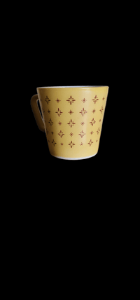 Image 10 of Set of 3 Pyrex Yellow Foulard Atomic Starburst Mugs 