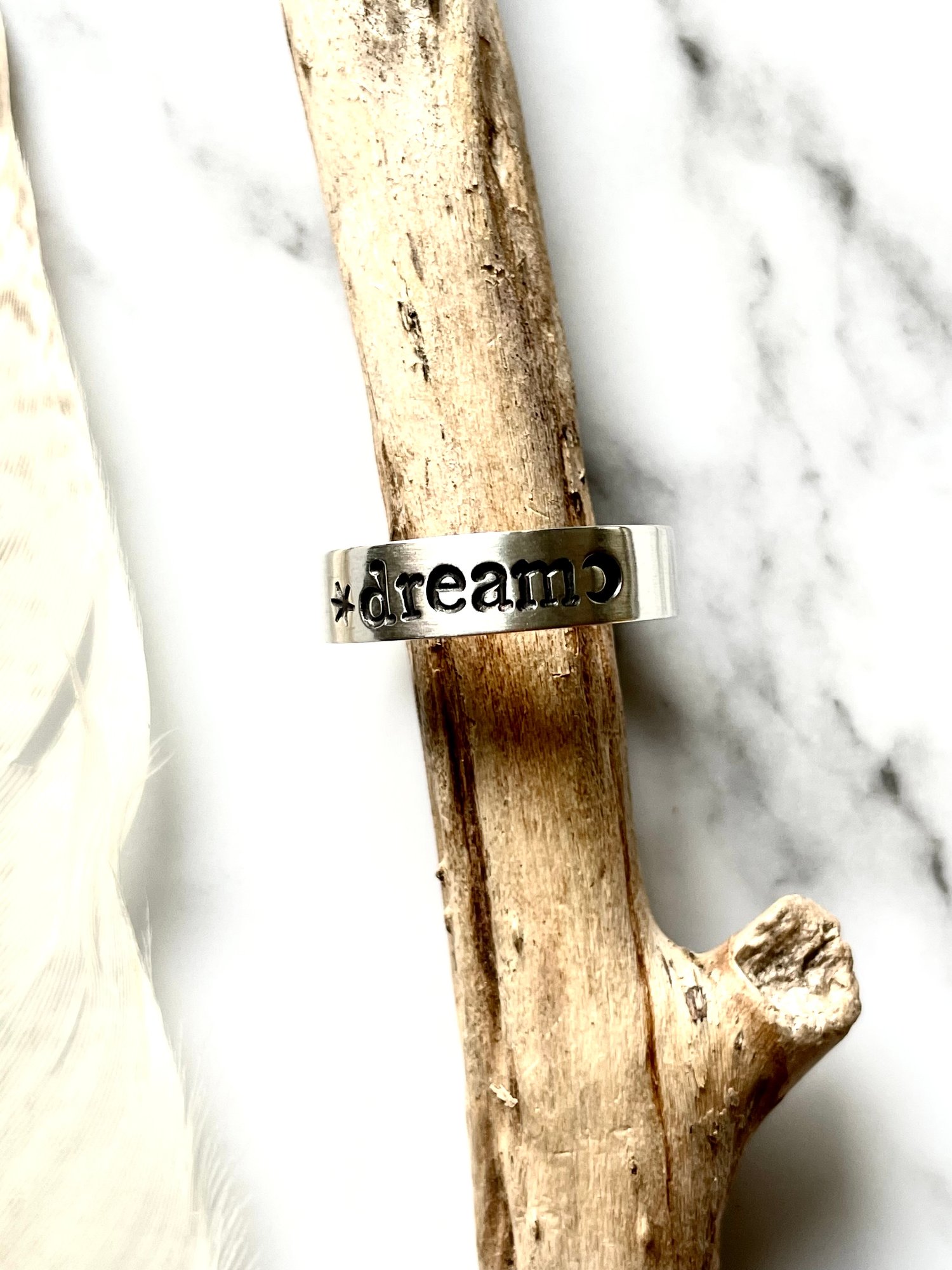 Image of Sterling Silver Dream Ring With Star And Moon 925