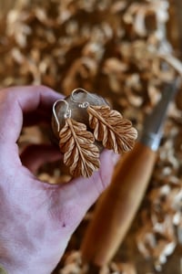 Image 3 of •Oak Leaf Earrings 