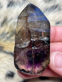 Image 18 of Smoky Amethyst Point With Siver & Red Rutile Inclusions #1972