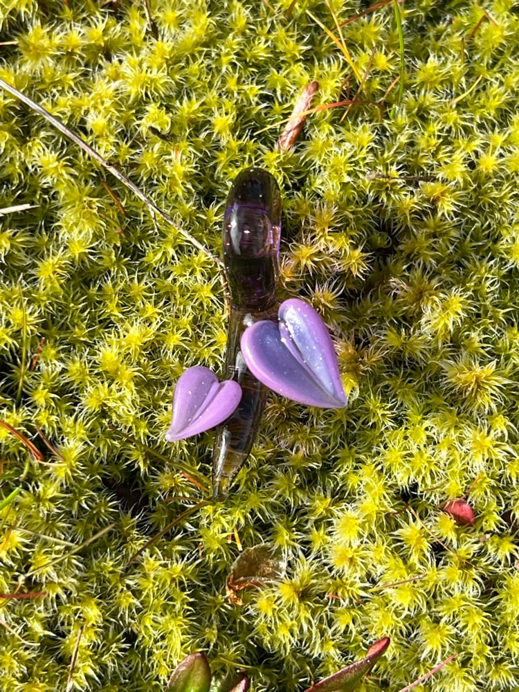 Image of Mini Purple 2 Leaf Pendant 3