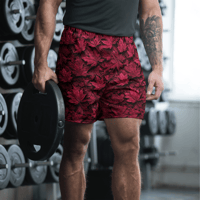 Image 3 of Mulberry Maple Leaf Unisex Athletic Shorts