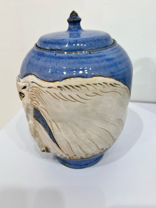 Image of Snowy Owl Lidded Jar - Elizabeth Paxson