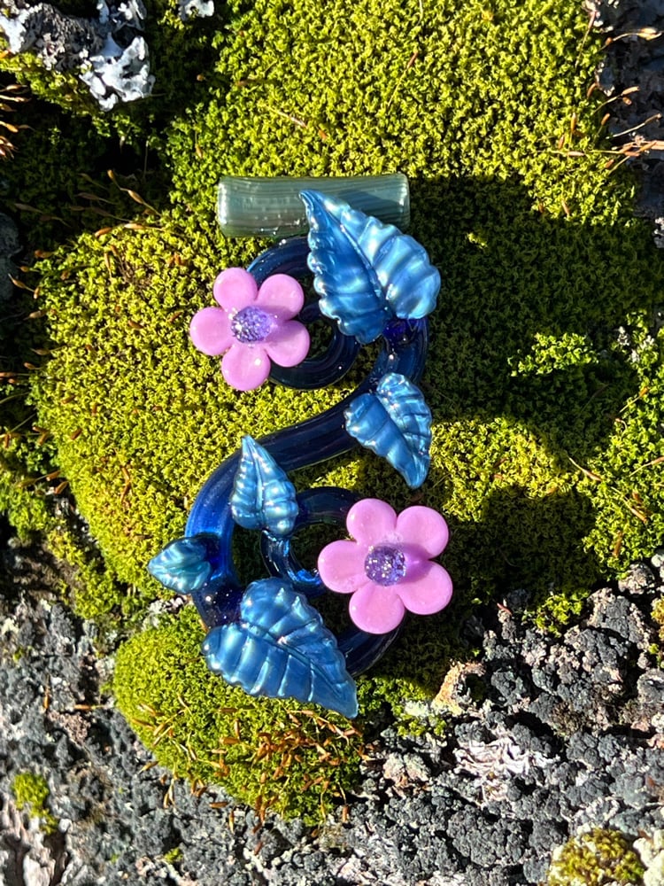 Image of Purple Blue Spring Flower Vine Pendant