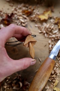 Image 4 of Mushroom Pendant Necklace. 