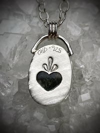 Image 4 of SOLD - Moss Agate Open Heart Pendant 