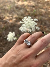 Image 6 of Magnifique bague en argent massif et zircon, taille 53, Art Déco, 1910!