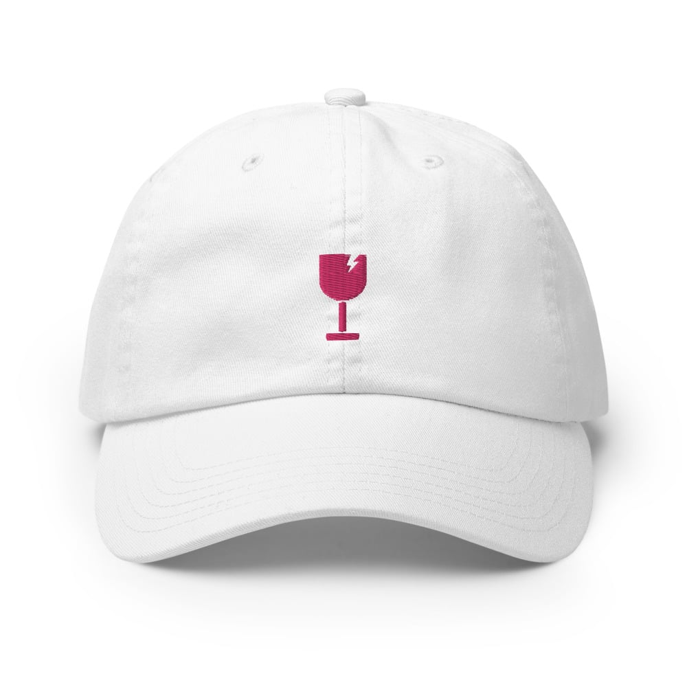 Image of Embroidered Dad Hat - White